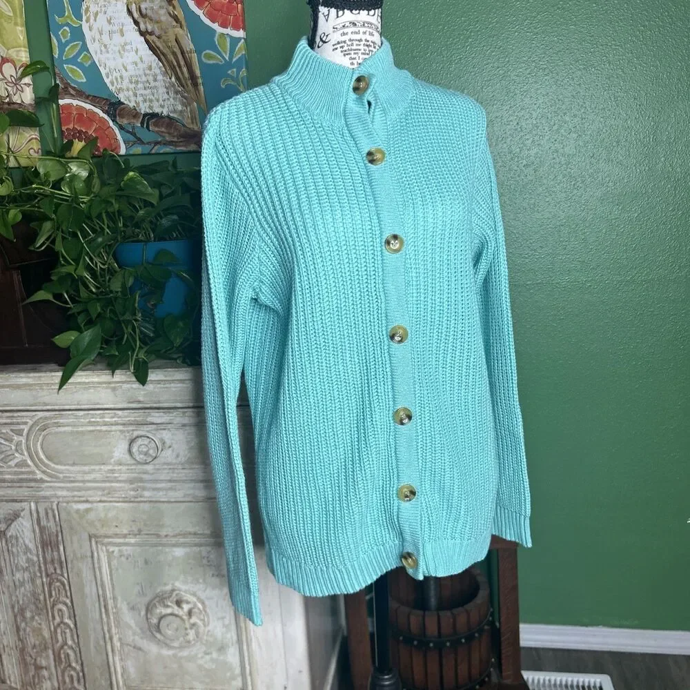 Blair Mint Green Cardigan Sweater Baggy Large